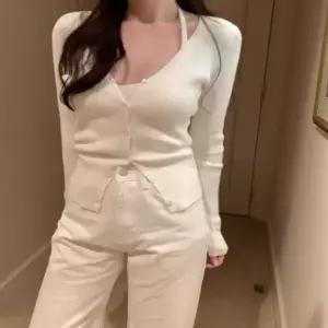 /옷자락 여자 봄신상 간절기 홀터넥 니트 세트 셋업 스웨터