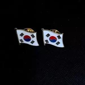 스마일뱃지 태극기 브로치