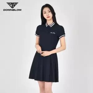 골프원피스 여성 SS 골프웨어 카라 반팔 플레어 원피스