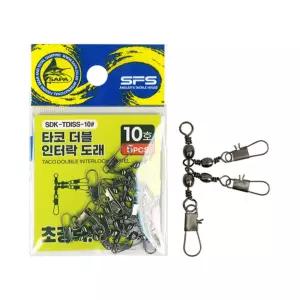 싸파 더블킬 SDK-TDISS-10 타코 더블 인터락 도래 10호 5PCS 두족류 문어 VHR1+4SPj
