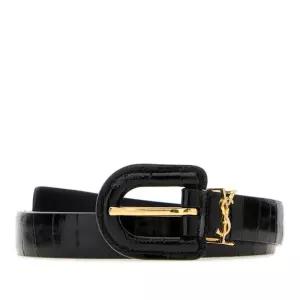 YSL 로고 크로커다일 가죽 벨트 848841AAF9L 1000