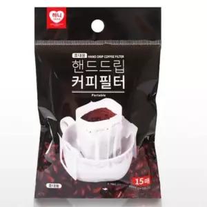 휴대용 핸드드립 여과지 필터 15매입 드립퍼 거름종이 필터