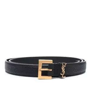 카산드르 YSL 로고 참 슬림 스트랩 벨트 554465 DTI0W1000