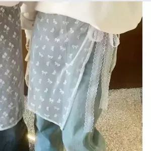 [하프클럽/]랩 스타일 시스루 레이어드 스커트 화이트 블랙 여름 치마