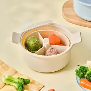 베이비 멜로우 실리콘 찜기 (아몬드 밀크)