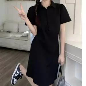 [하프클럽/]카라넥 반팔 여름 미니 원피스 캐주얼 스트링 데일리웨어