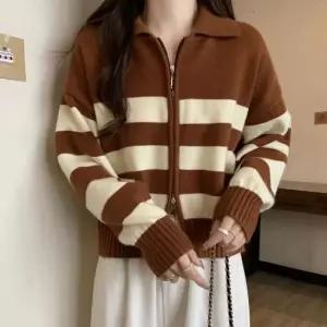 카디건 캐주얼 데일리 여성 단가라 투웨이 집업 가디건 자켓