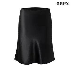 내추럴 무드 글로시 슬림 미디 스커트 (GQBWH019D)