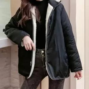 [하프클럽/]여성 양면 뽀글이 후드 점퍼 캐주얼 플리스 재킷 2색 겨울 아우