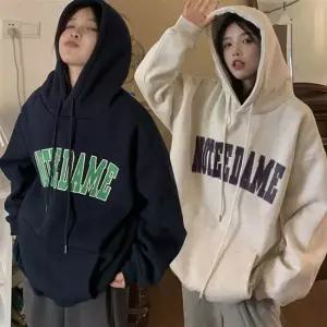 영문 레터링 오버핏 스타일 패션 후드 티셔츠
