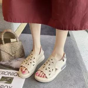 236 웨지샌들 쿠션 여름 여성 통굽샌들 스트랩 통굽 여름샌들