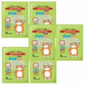 고양이 이코노미 두부 모래 Plus 녹차 7L 6P 응고