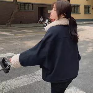 [하프클럽/]여자 겨울용 퍼 안감 패딩 점퍼 캐주얼 소녀 감성 포근한 아우터
