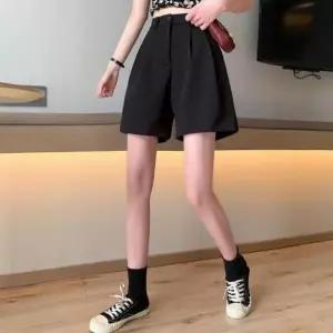 [하프클럽/]여성용 여름 데님 부츠컷 반바지 연청 캐주얼 외출용 롱핏 청바