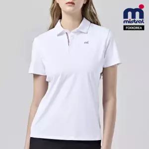 미스트랄 여성 스판 반팔 카라 티셔츠 WHITE - SPTRS663210