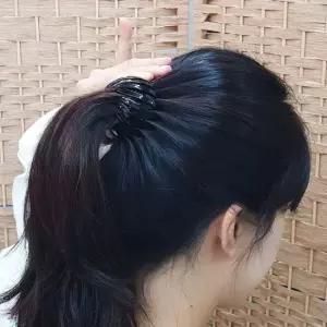 블랙 올림머리 똥머리집게핀 만두핀 똥머리집게핀 똥머리핀