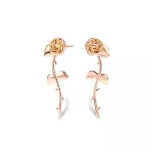 THORNS ROSE E 쏜스 장미 귀걸이 꽃 플라워 줄기 모양 뒷장식
