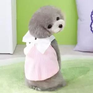 [반려] 나시티 시원한 티셔츠 여름 빅리본 멜빵 파스텔 1P 강아지