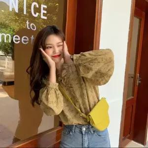 [하프클럽/]쉬폰 프릴 꽃무늬 레이스 여성용 블라우스
