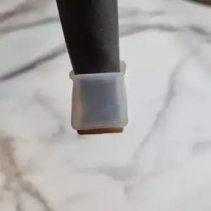 실리콘 의자발캡 사각 중형 진갈색 4P 세트 소음 방지 바닥보호 체어다리 커버 긁힘 패드