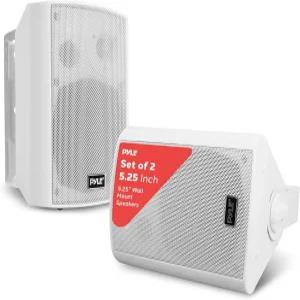 Pyle 5.25인치 월 마운트 블루투스 스피커 방수 실내/외 시스템 240W Max 마린 등급 무선 음악 스트리밍