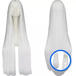 MF07 백발 긴생머리 가발 코스프레 통가발 여성 할로윈 흰색 여성통가발 백발가발 파티가발