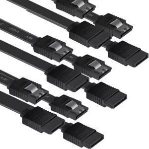 BENFEI SATA 케이블 III 6팩 6Gbps 스트레이트 HDD SDD 데이터 잠금 래치 포함 18인치 SSD CD 드라이버
