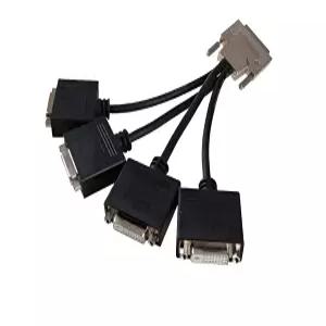 Seeoo VHDCI 브레이크아웃 케이블 어댑터-VHDCI SCSI 68Pin M에서 4포트 DVI-D 24+1 F 스플리터 NVIDIA 및