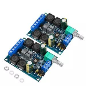 2Pcs 디지털 앰프 보드 TPA3116D2 듀얼 채널 오디오 스테레오 AMP 고출력 서브우퍼 파워 2x50W 5V 12V 24V