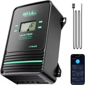 HQST 100A MPPT 태양광 충전 컨트롤러 12V/24V/36V/48V 음극 접지 스마트 블루투스 APP 제어 저온 차단 LCD