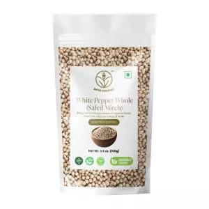 시바 의 화이트 페퍼 100g/3.53온스 통 인도산 생 페퍼콘 향기롭고 풍미 있는 농장 신선 요리 스무디 라떼