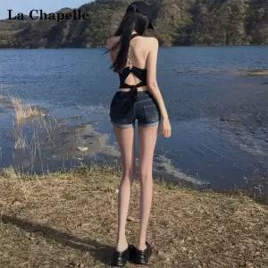 빛채운 여사친 데님 여름 로우 스키니 핫팬츠 트렌드 A라인 롤업 OPH2