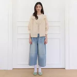 [롯데백화점]써스데이 아일랜드 [여성]플라워 자수 나일론 후드점퍼 (T264MJP233W)