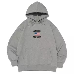 카고브로스 (BIGSIZE) AMERICAN NEWYORK HOOD T-SHIRT (GRAY) - black CB26SSF0802 152239