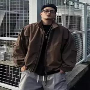 엘럽 남성 빈티지 캐주얼 차이나 자켓 바람막이 코트 야상 가오리 쇼트 야상사파리 봄가을 원템3