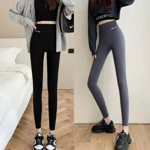 여성 심리스 커팅 레깅스 1P 하이웨스트 스판 바지 iAn7+7ByE