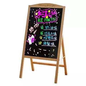 형광보드 네온사인 알림판 펜슬 블랙보드 led보드 상업용 우드 야시장 플렉스 스몰 무광 원목걸이 스몰 60 40cm