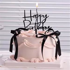 웨딩 케이크모형 클레이 케익 사진 생신 50일셀프촬영 파티 클레이케익 생일 데코 리본 100사이즈블랙리본