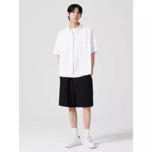 에잇세컨즈 링클 텍스쳐 밴딩 쇼츠 블랙 424725AY15 15