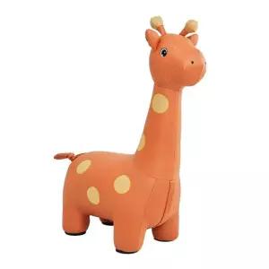 기린 인형 의자 캐릭터 체어 애니멀 쿠션 장 A. 페가수스-오렌지 L33xW95xH69cm