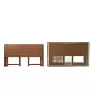 원목 접이식 책상 공간활용 폴딩 데스크 책상 책장 원목색-80C A. 호두색 책상 80cm