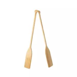 빈티지 낚시배 패들 엔틱 가보 곤장 장식품 원목 노 A. 80cm