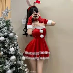 산타걸 크리스마스 코스프레 S A. 토끼 소녀, A. S 155-175cm 80-90lb