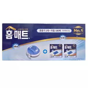 홈매트 훈증기 + 교체용 리필 180매 코스트코 전기모기향 모기약 매트