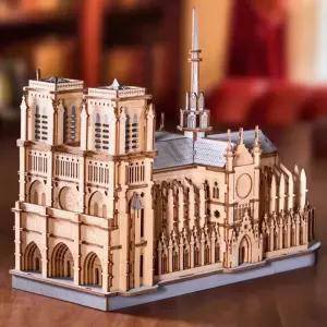 로라이프미니어처 로보타임DIY 파리 우드 조립 3D 노트르담 대성당 TG511 하우