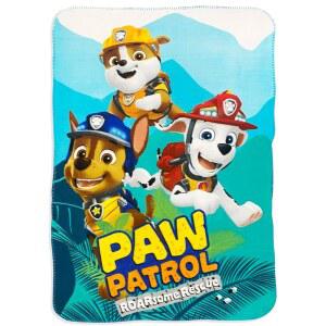 Paw Patrol Chase and Marshall 블루 스로우 화이트 폴카 도트 담요 (팀)
