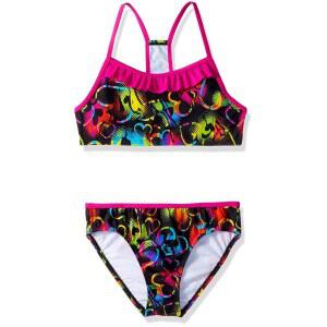 Speedo 여아용 스포티 스플라이스 탱키니 투피스 수영복