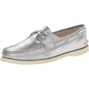 Sperry 여아용 A/O 2- 메탈릭 키드 스웨이드, 실버,
