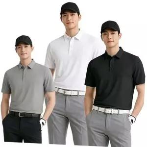 남성 피케 티셔츠 기본 캐주얼 무지티셔츠 남성 반팔 카라 티 여름 속건성 스포츠 여성 레저 골프