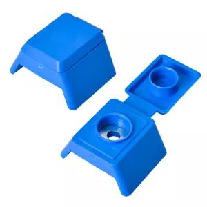 PVC 사각캡 판넬캡 소골 홀 7mm 100개 1봉 청색 지붕캡 방수 조립식 판넬 벽캡 일자캡
